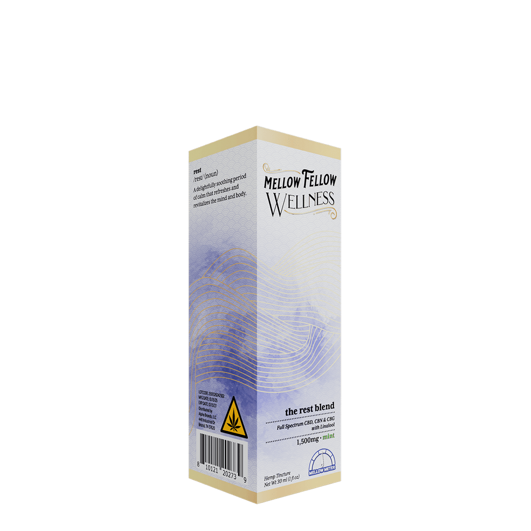 Wellness Tincture - Rest: The Sleepy Blend - Mint - 1500mg - Mellow Fellow
