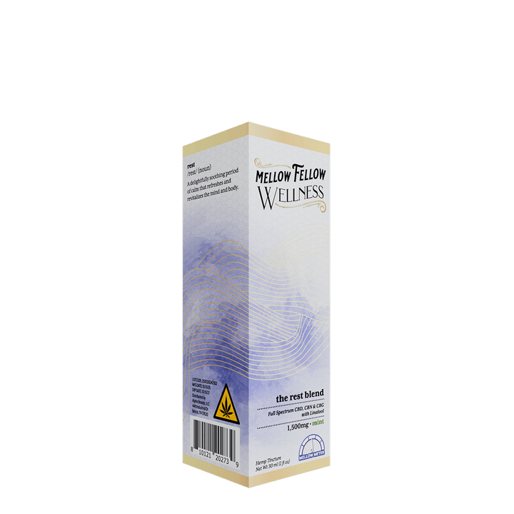 Wellness Tincture - Rest: The Sleepy Blend - Mint - 1500mg - Mellow Fellow