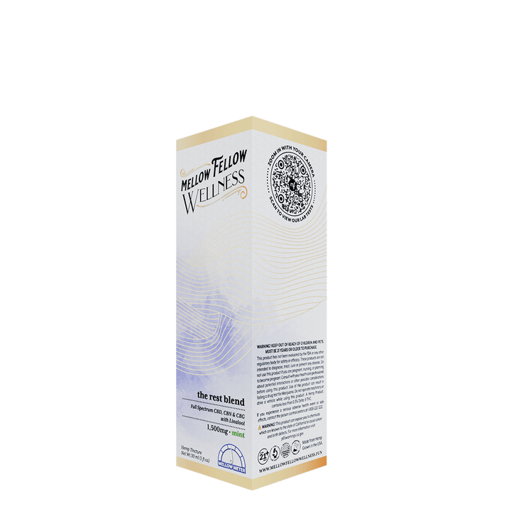 Wellness Tincture - Rest: The Sleepy Blend - Mint - 1500mg - Mellow Fellow