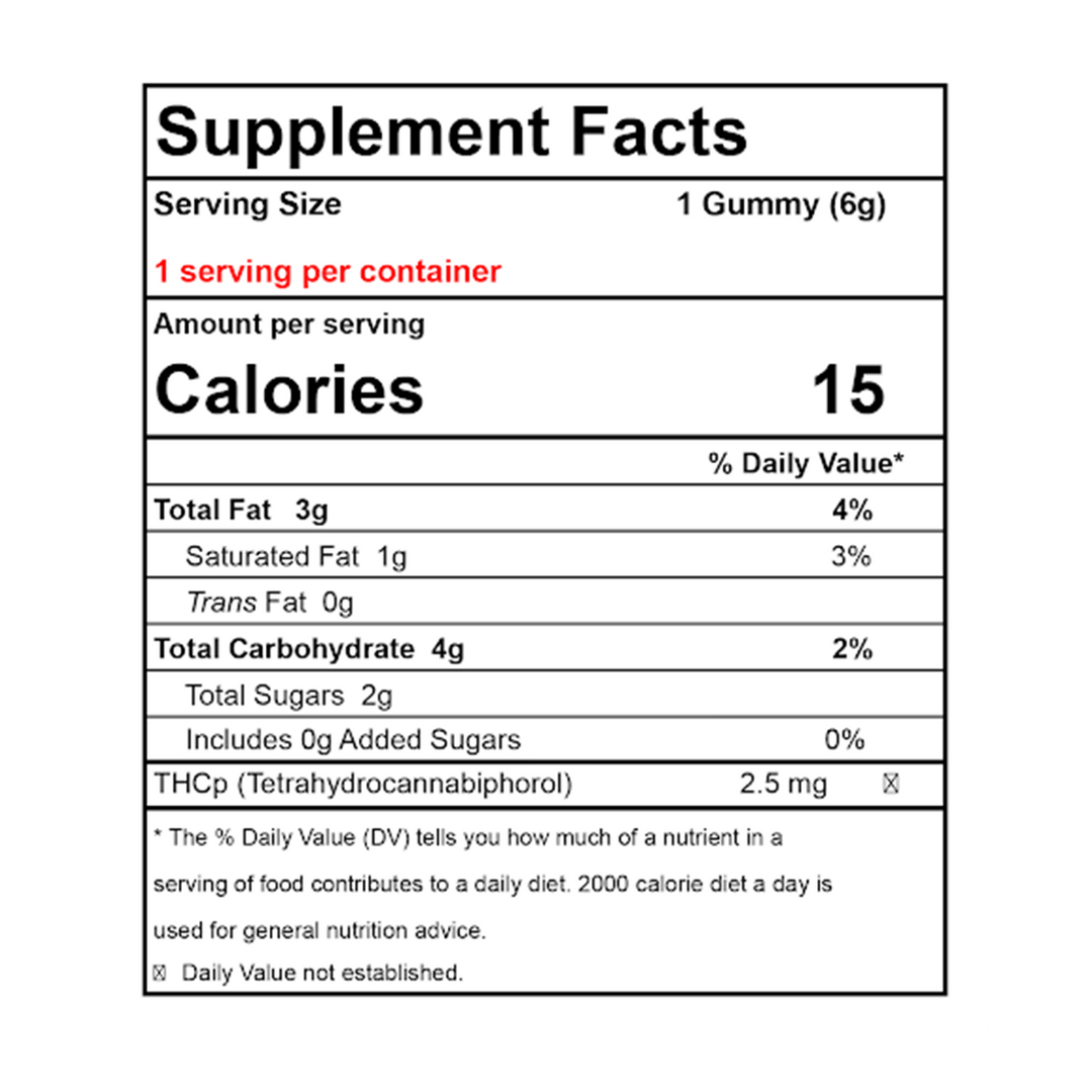 THCp Bursts Edibles - PB&J - 2.5mg - Mellow Fellow