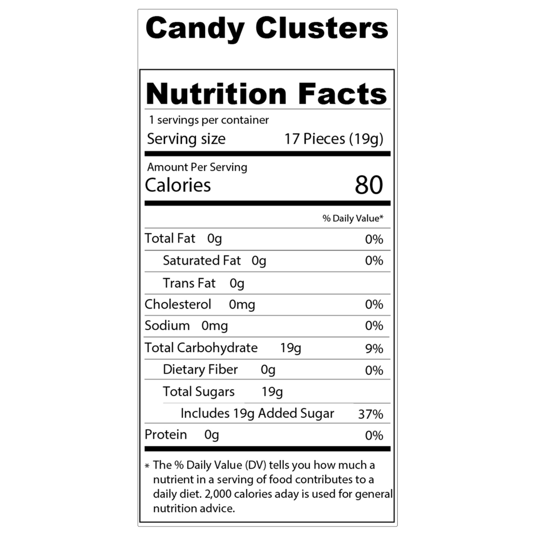 Candy Clusters Freeze Dried Candy - Single Serve - Mellow Fellow