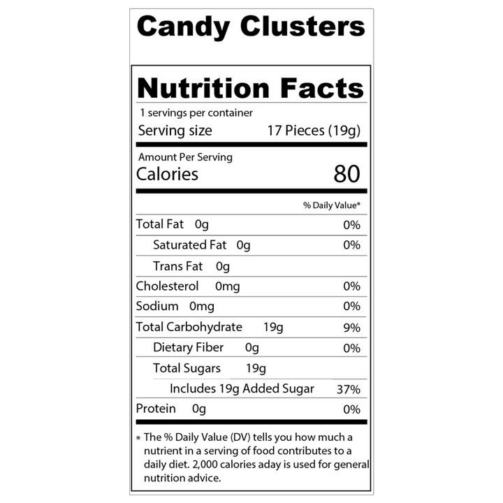 Candy Clusters Freeze Dried Candy - Single Serve - Mellow Fellow