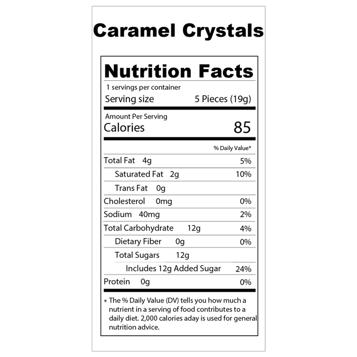 Caramel Crystals Freeze Dried Candy - Single Serve - Mellow Fellow