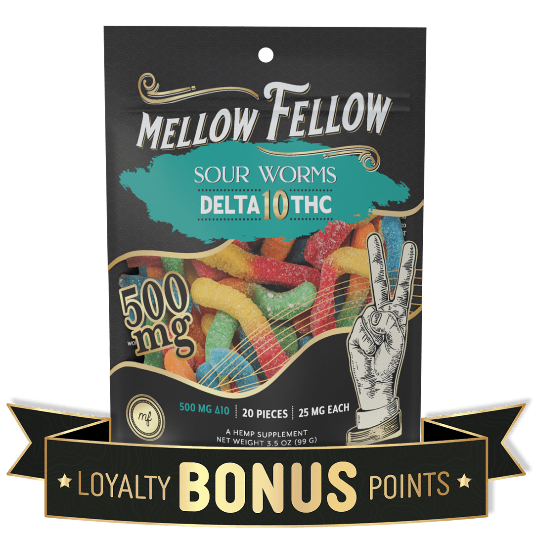 Delta 10 Sour Worms 500mg - Mellow Fellow