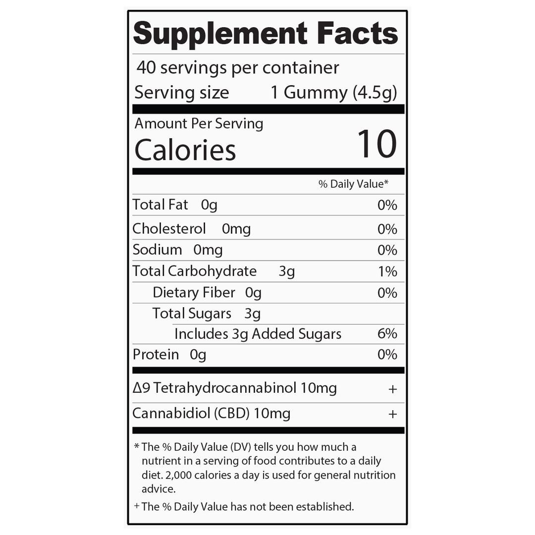 Delta 9 THC M - Fusions Fruit Punch Gummies - 40 Ct. 800mg - Mellow Fellow