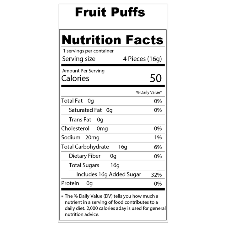 Fruit Puffs Freeze Dried Candy - Single Serve - Mellow Fellow