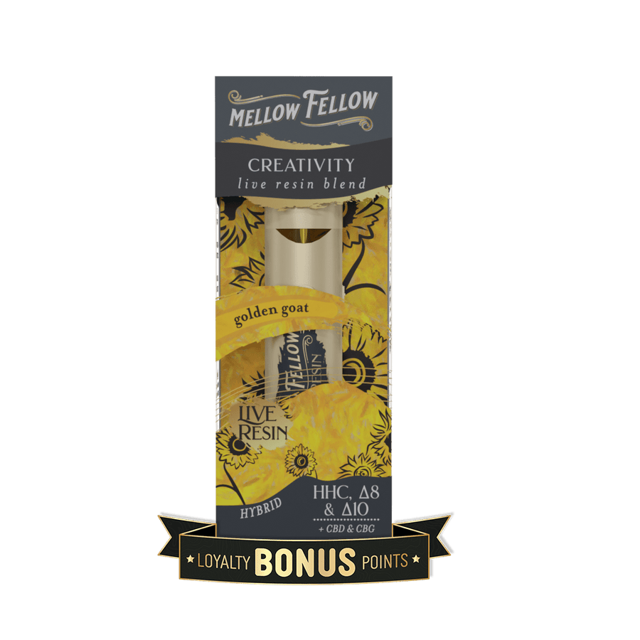 Creativity Blend 2ml Live Resin Disposable Vape - Golden Goat (Hybrid) - Mellow Fellow