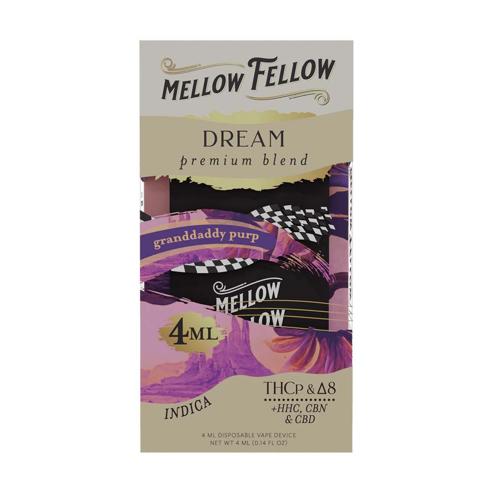 Dream Blend 4ML Disposable Vape - Granddaddy Purp (Indica) - Mellow Fellow