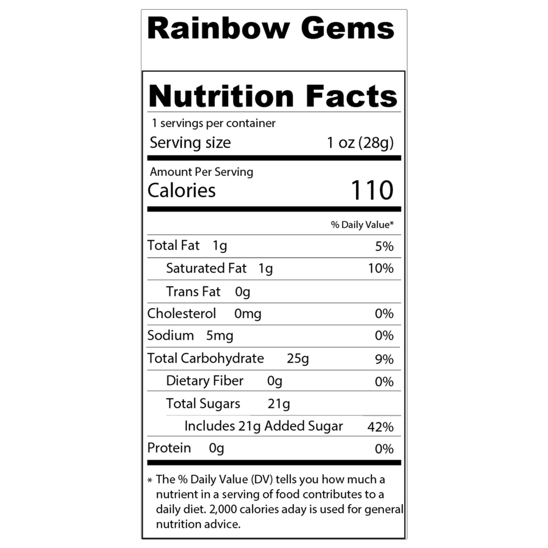 Rainbow Gems Freeze Dried Candy - Single Serve - Mellow Fellow