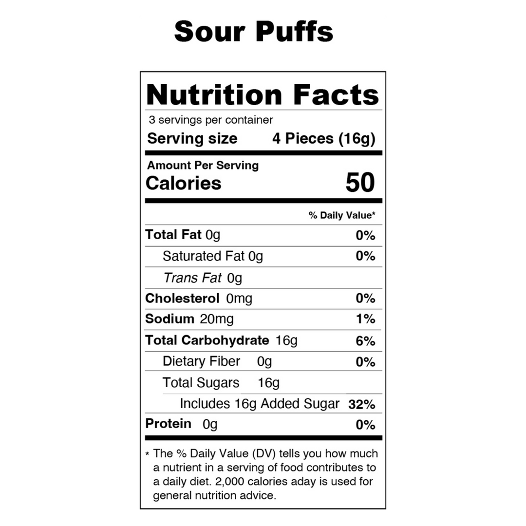 Sour Puffs Freeze Dried Candy - Mellow Fellow