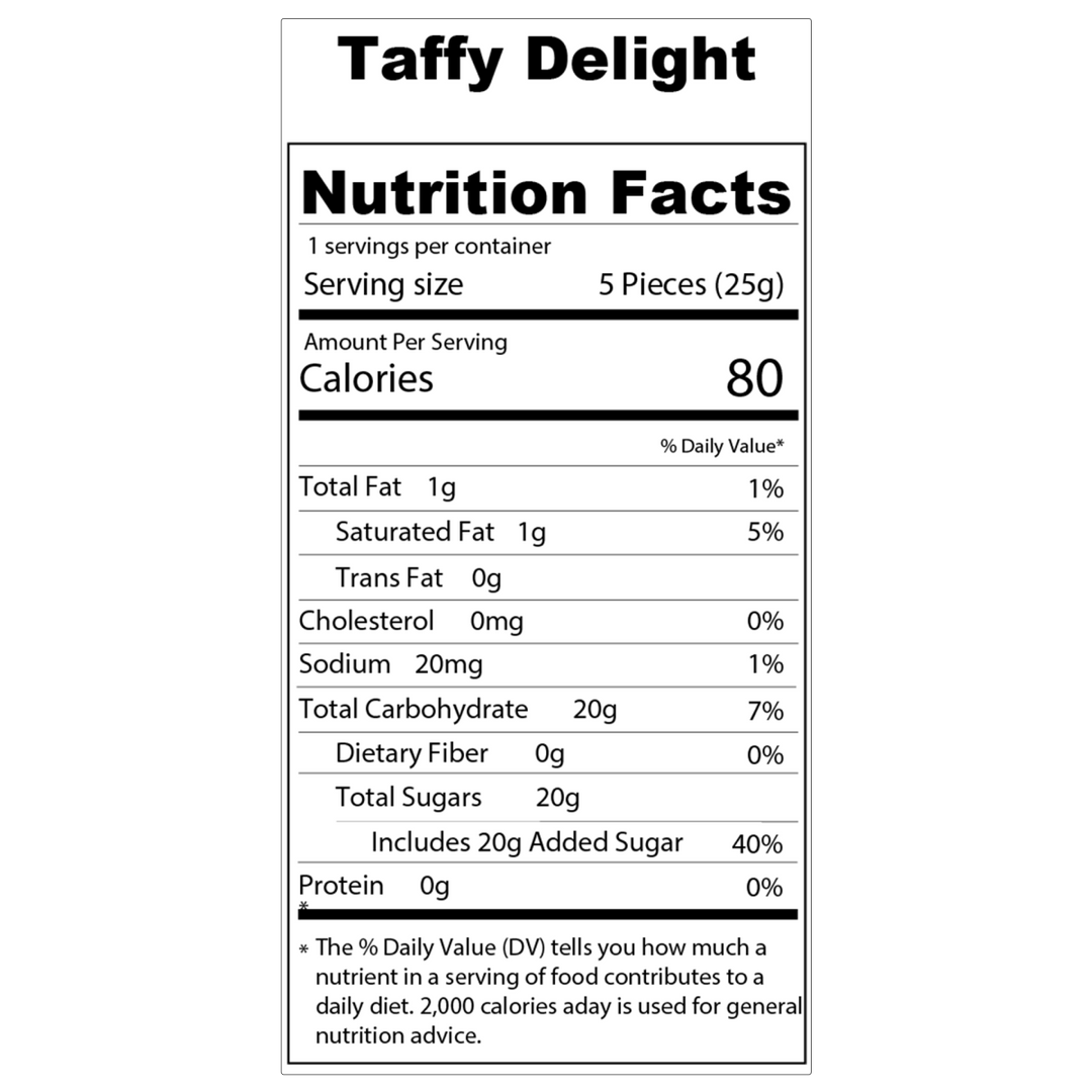 Taffy Delights Freeze Dried Candy - Single Serve - Mellow Fellow