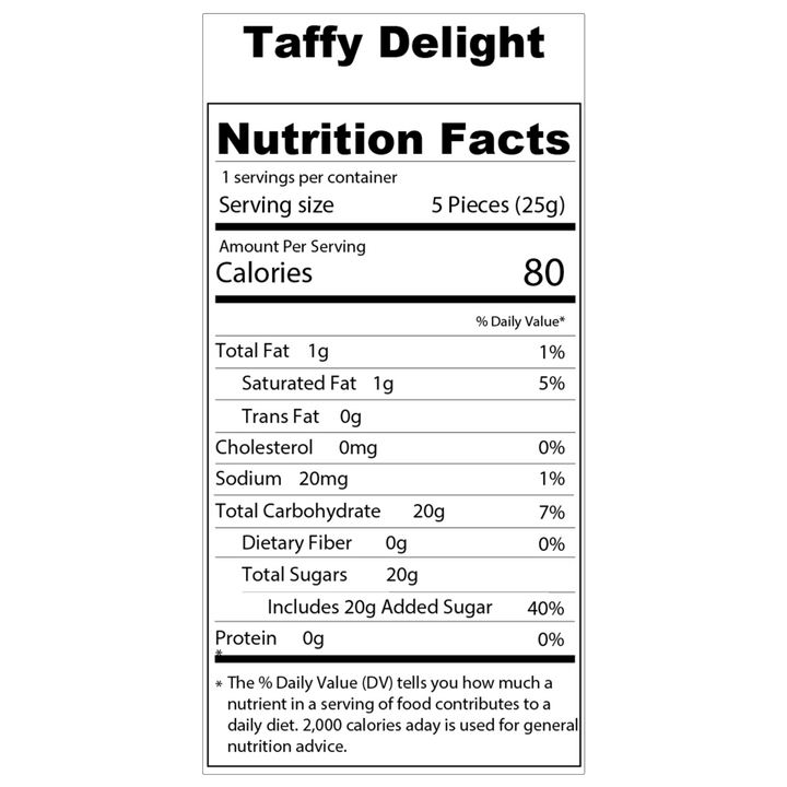 Taffy Delights Freeze Dried Candy - Single Serve - Mellow Fellow