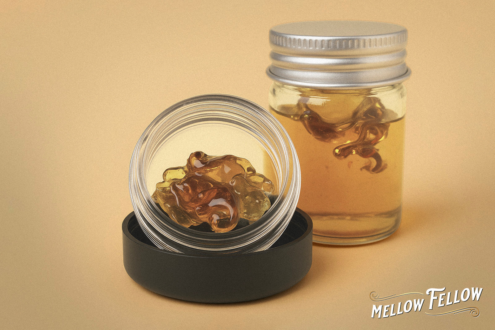 Delta 8 concentrate in a jar