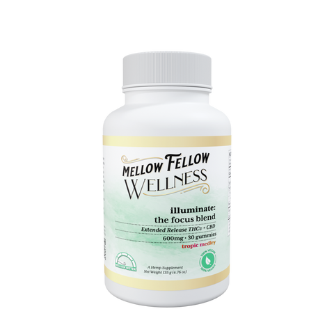 Wellness Gummies - Illuminate: The Focus Blend - Tropic Medley - 600mg - Mellow Fellow
