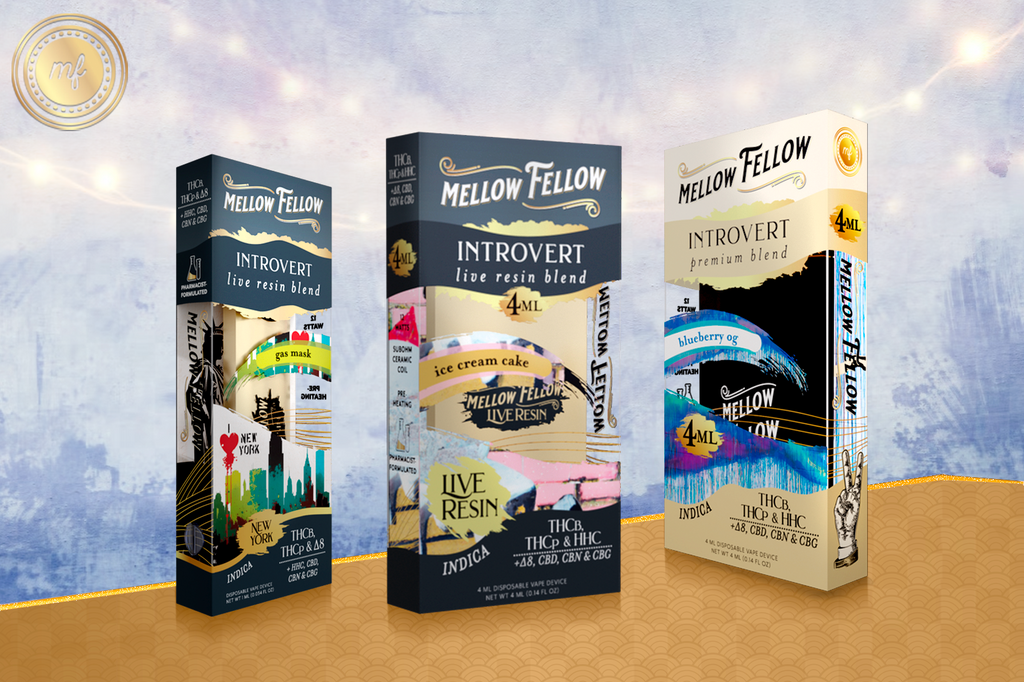 Assortment of calming Mellow Fellow Vapes