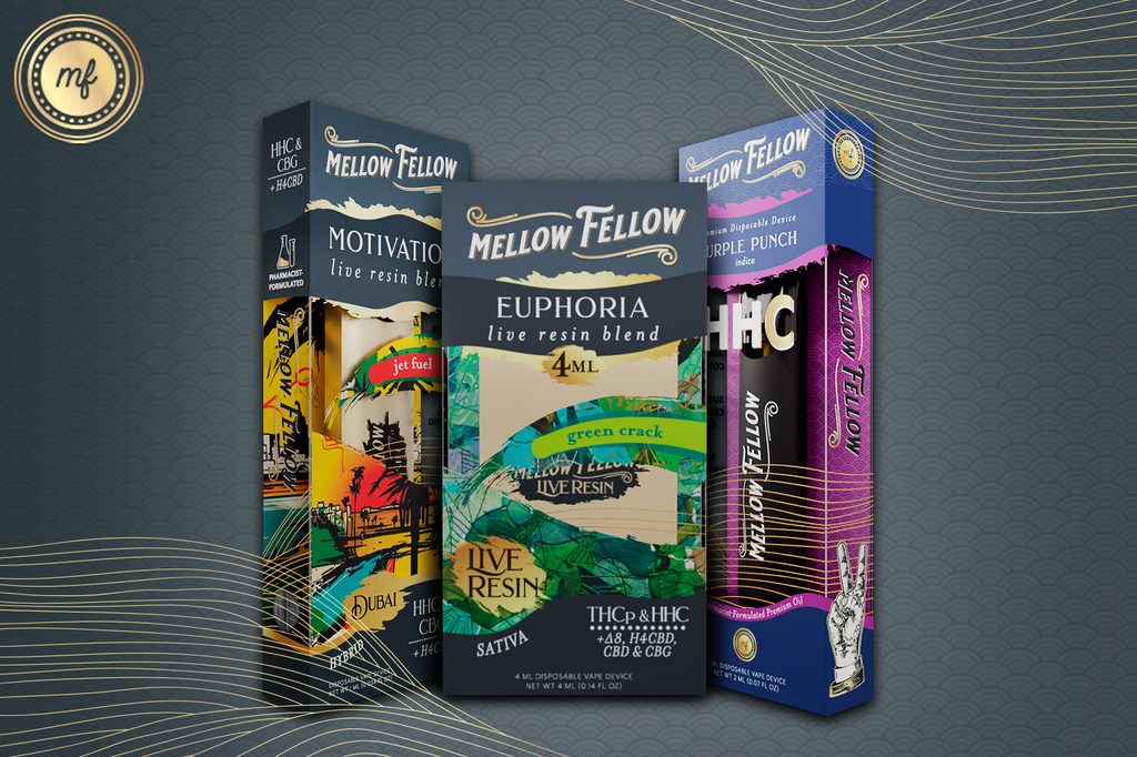 Assortment of Mellow Fellow HHC Products