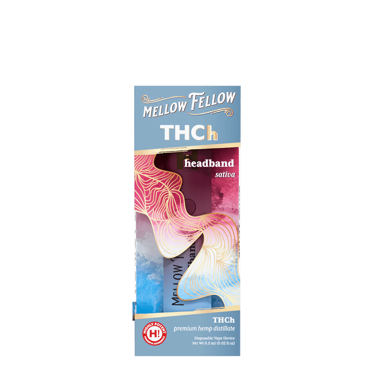 THCh 0.5g Disposable Vape - Headband (Sativa) - Mellow Fellow