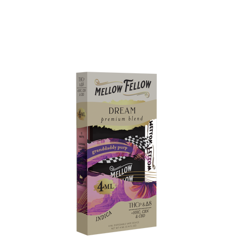 Mellow Fellow's Dream Blend 4ml live resin Disposable Vape Granddaddy Purp