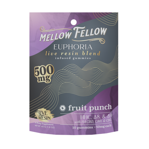 Live Resin Euphoria Gummies - HHC, Delta 8 THC, Delta 9 THC, H4CBD, CBD, CBG