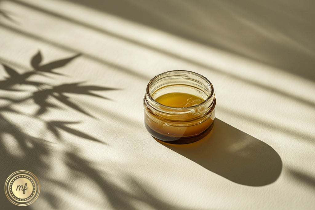 Place a small bowl of THCa Budder Reba Jam on the floor