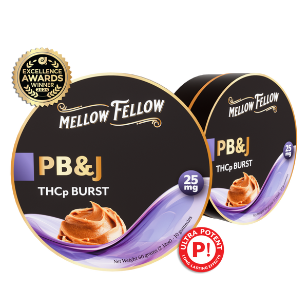 THCp Bursts Edibles - PB&J - 25mg - Mellow Fellow