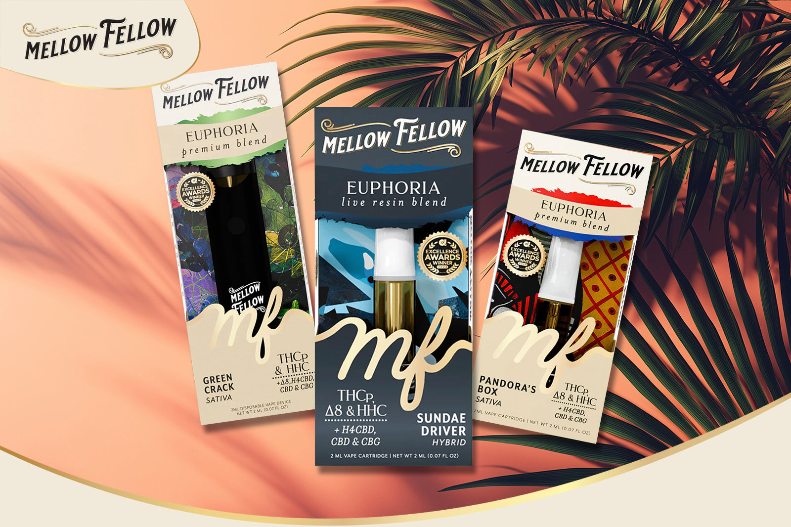 An assortment of Mellow Fellow vapes
