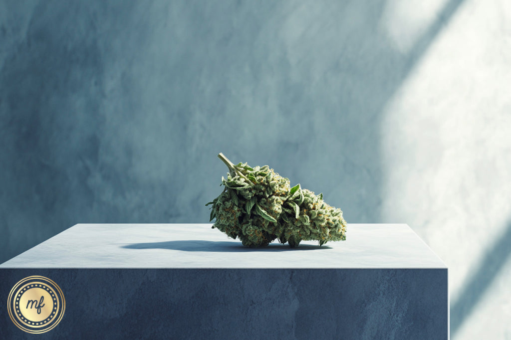 A cannabis weed strain place on the floor
