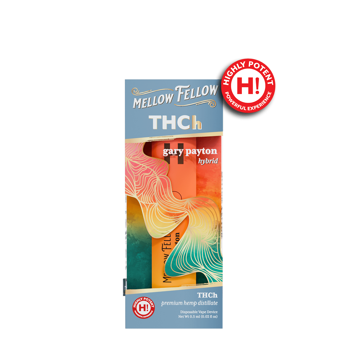 THCh 0.5g Disposable Vape - Gary Payton (Hybrid) - Mellow Fellow