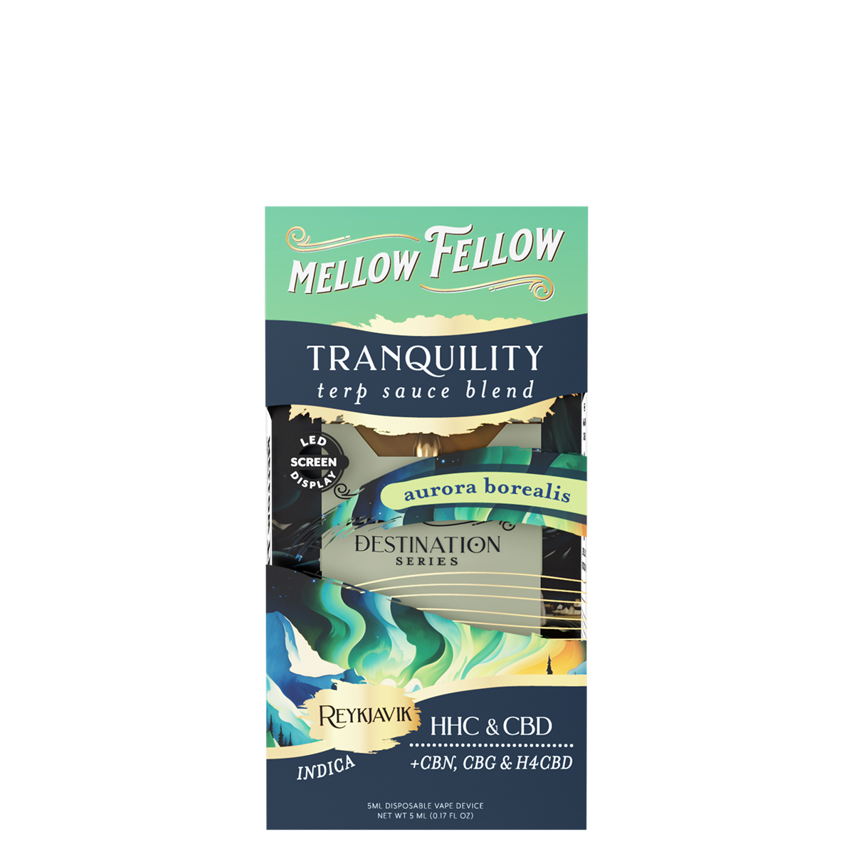 Tranquility Blend Reykjavik - Terp Sauce 5ml Disposable Vape - Aurora Borealis (Indica)