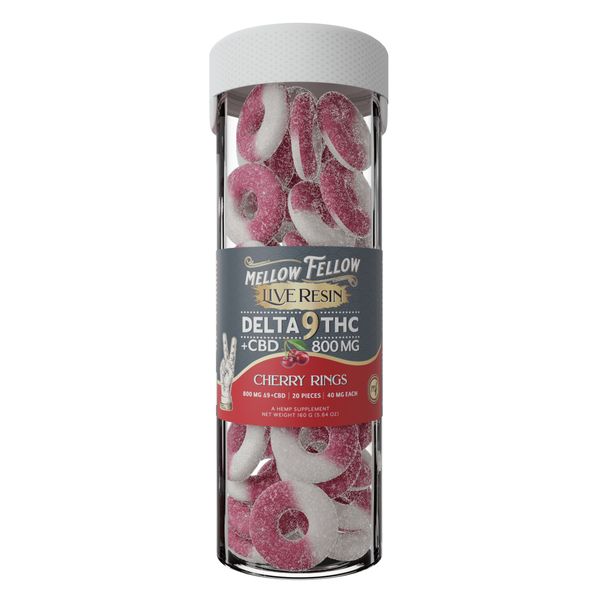 Delta 9 Live Resin Cherry Rings - Mellow Fellow