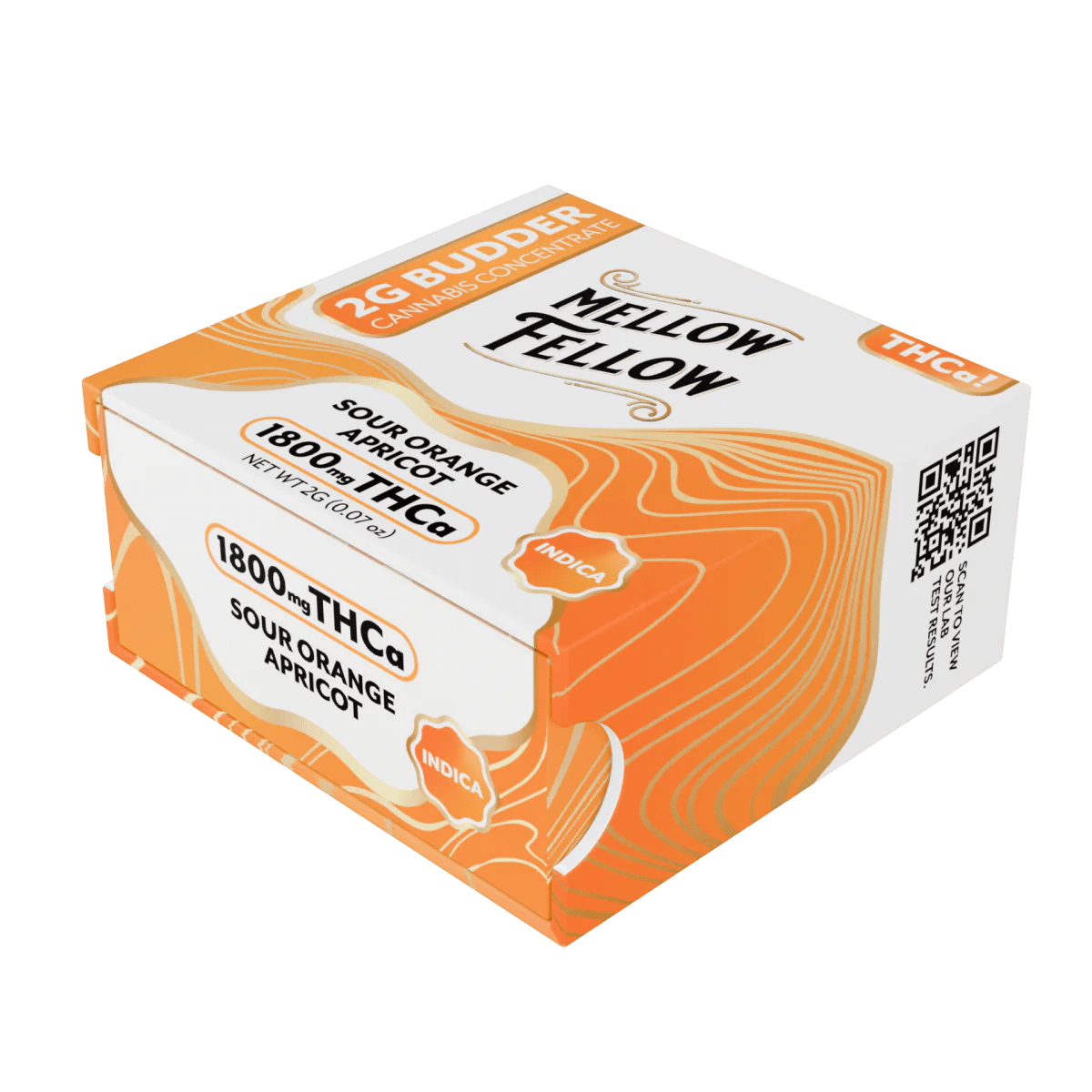 THCa 2g Budder Jar - Sour Orange Apricot (Indica) - Mellow Fellow