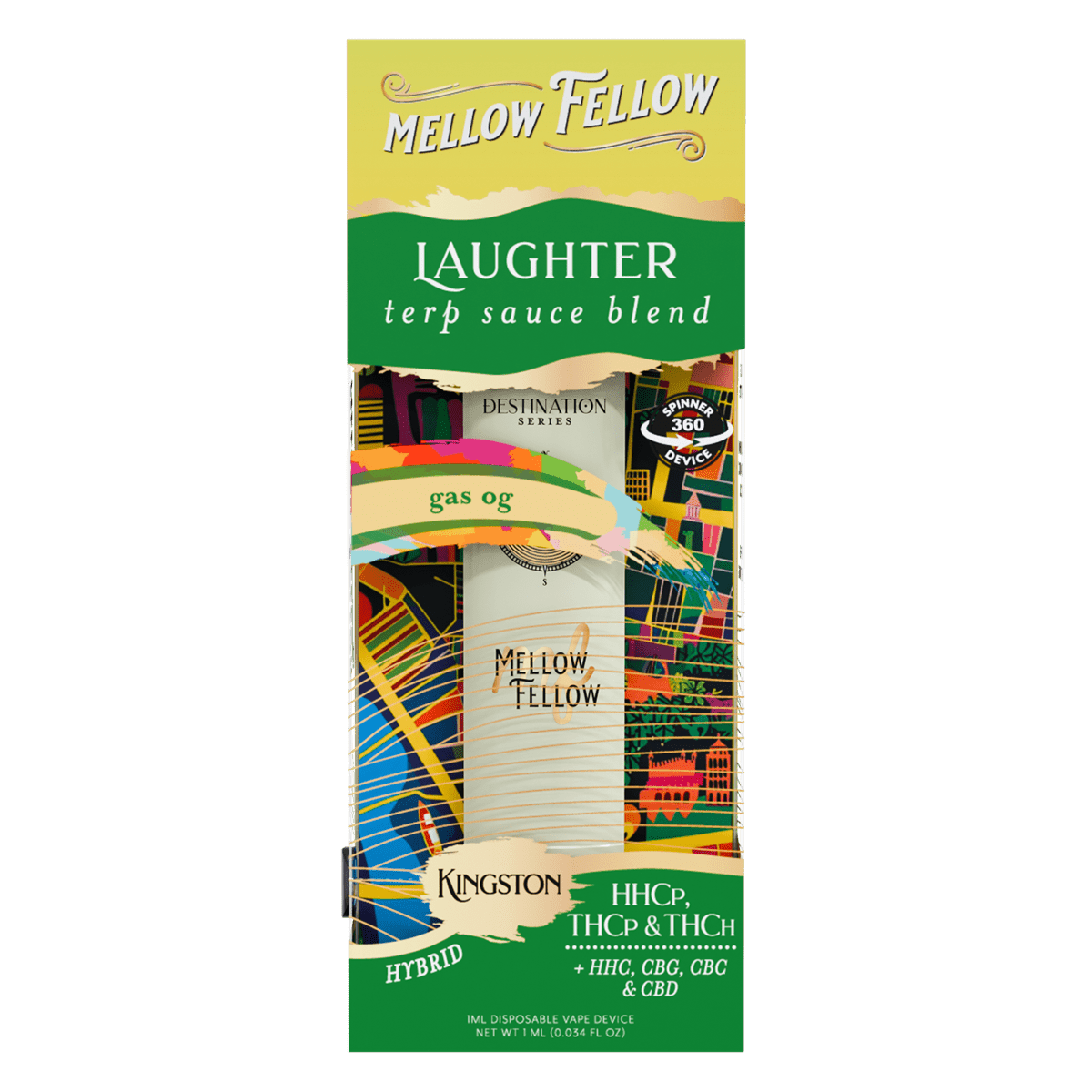 Laughter Blend - Kingston - Terp Sauce 1ml Disposable Vape - Gas OG (Hybrid) - Mellow Fellow