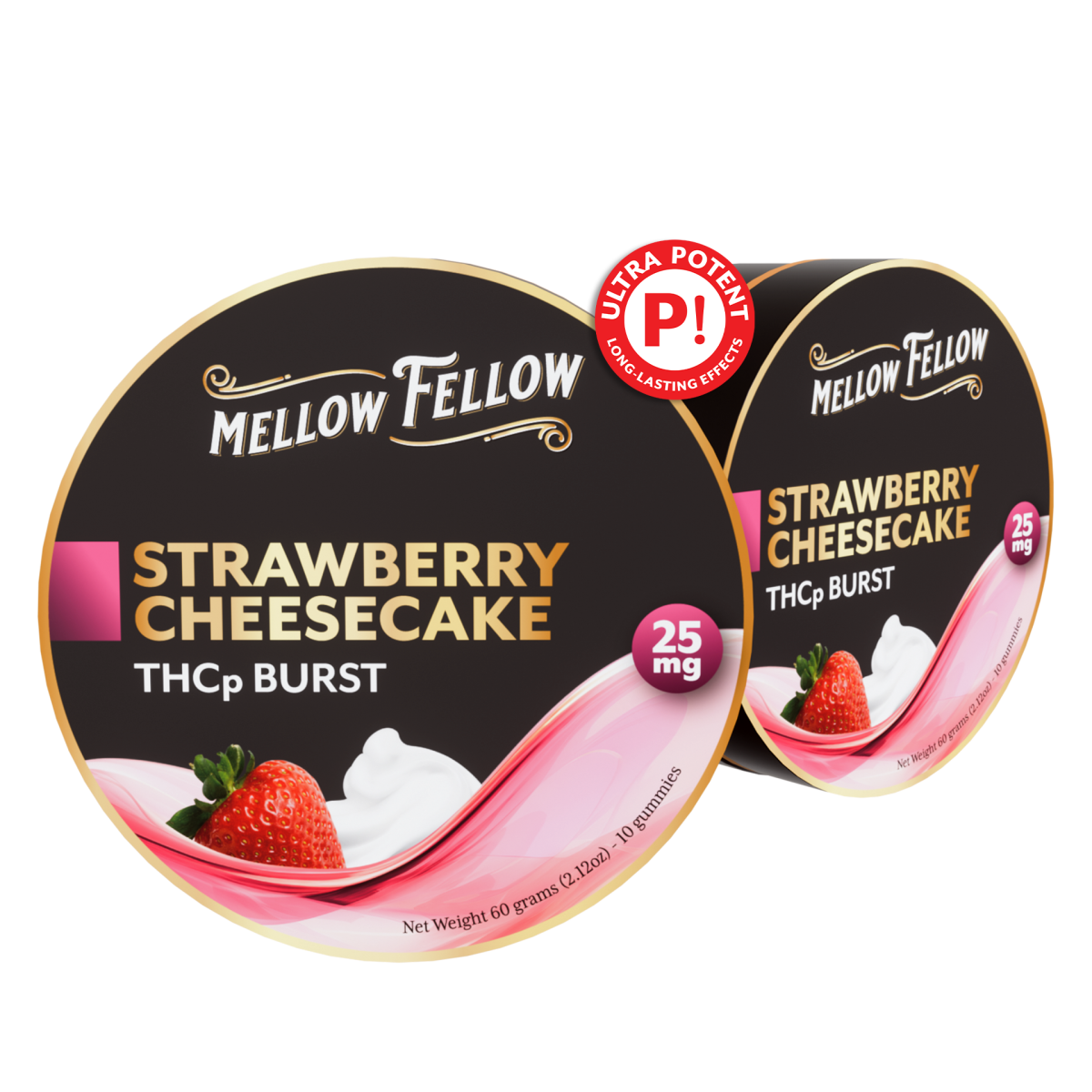 THCp Bursts Edibles - Strawberry Cheesecake - 25mg - Mellow Fellow