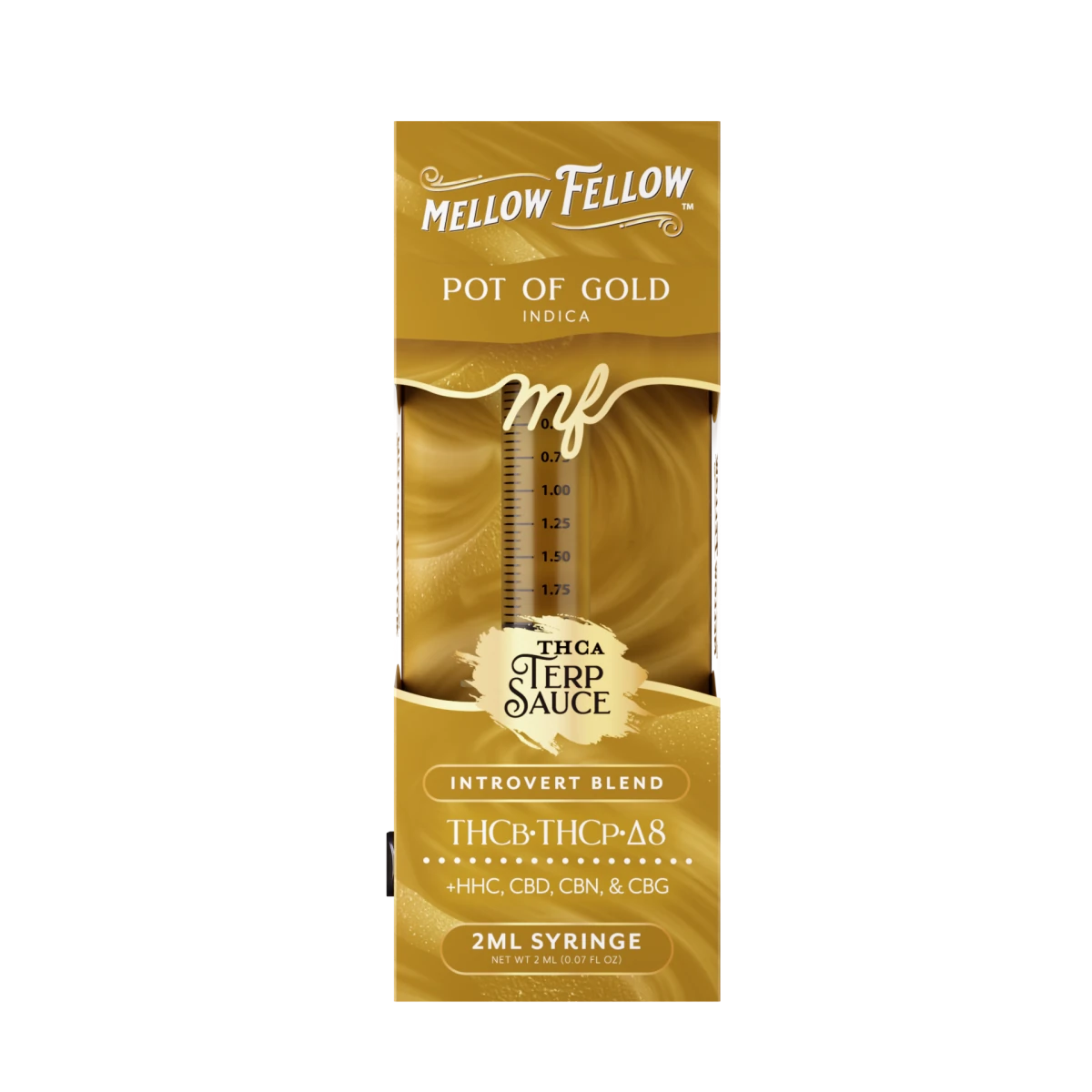 Introvert Blend - Terp Sauce 2ml Syringe - Pot of Gold (Indica) - Mellow Fellow