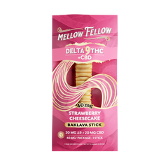 Delta 9 THC + CBD Baklava Sticks - Strawberry Cheesecake 40mg - Mellow Fellow