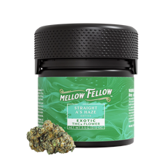 THCa 3.5g Exotic Flower - Straight A’s Haze (Sativa) - Mellow Fellow