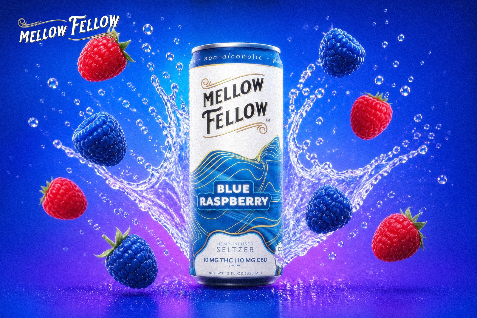 Mellow Fellow's THC + CBD Seltzers