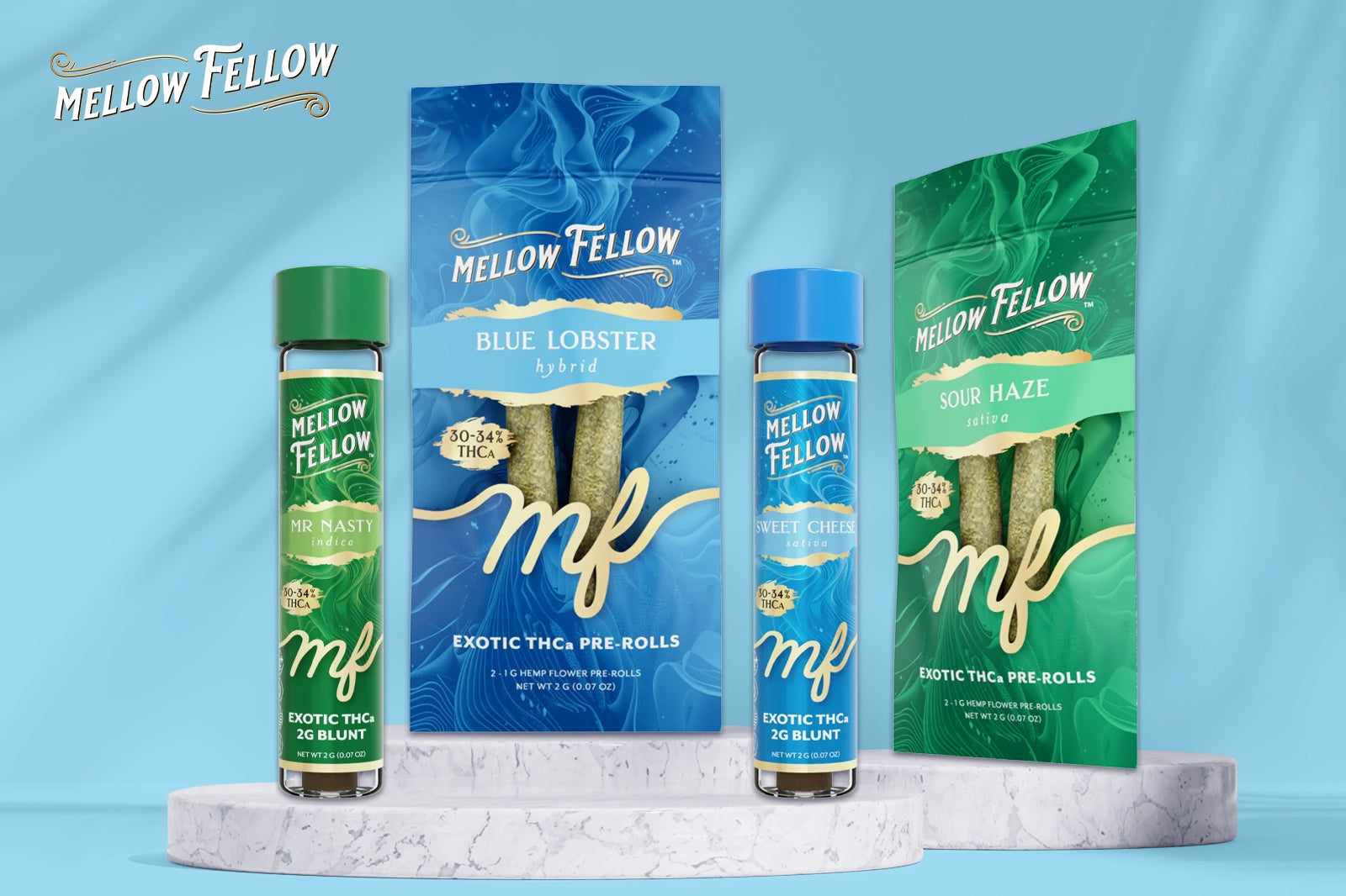 Mellow Fellow's THCa Flower Products