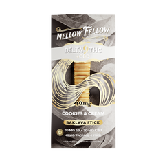 Delta 9 THC + CBD Baklava Sticks - Cookies & Cream 40mg - Mellow Fellow
