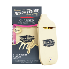 Charged Blend 4ml Live Resin Disposable Vape - Strawberry Cough (Sativa) - Mellow Fellow