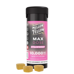 Max Dose Gummies - 20 ct 10,000mg - Strawberry - Mellow Fellow