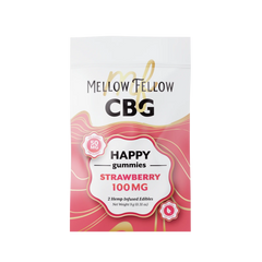Happy CBG Gummies 100mg - Strawberry - Mellow Fellow