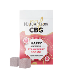 Happy CBG Gummies 100mg - Strawberry - Mellow Fellow