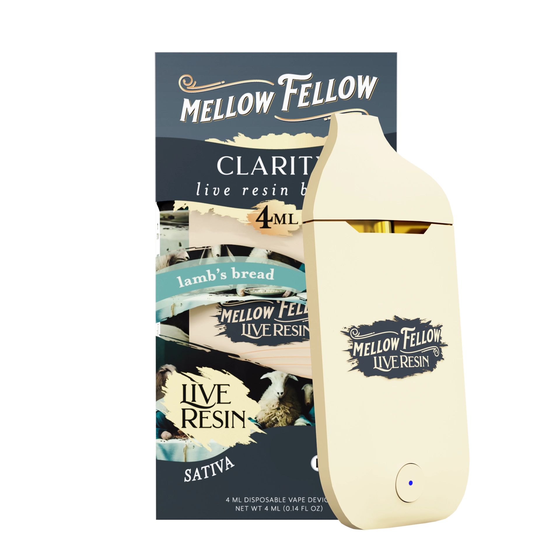 Clarity Blend 4ml Live Resin Disposable Vape - Lamb's Bread (Sativa)