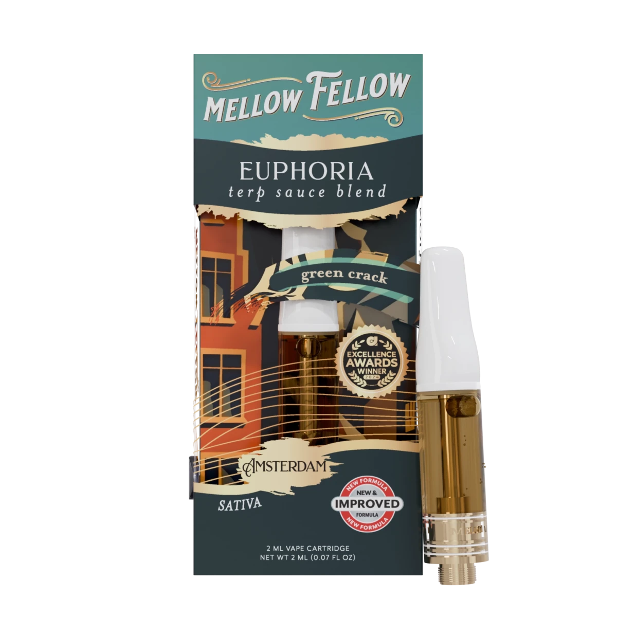 Euphoria Blend - Terp Sauce 2ml Vape Cartridge - Green Crack (Sativa)