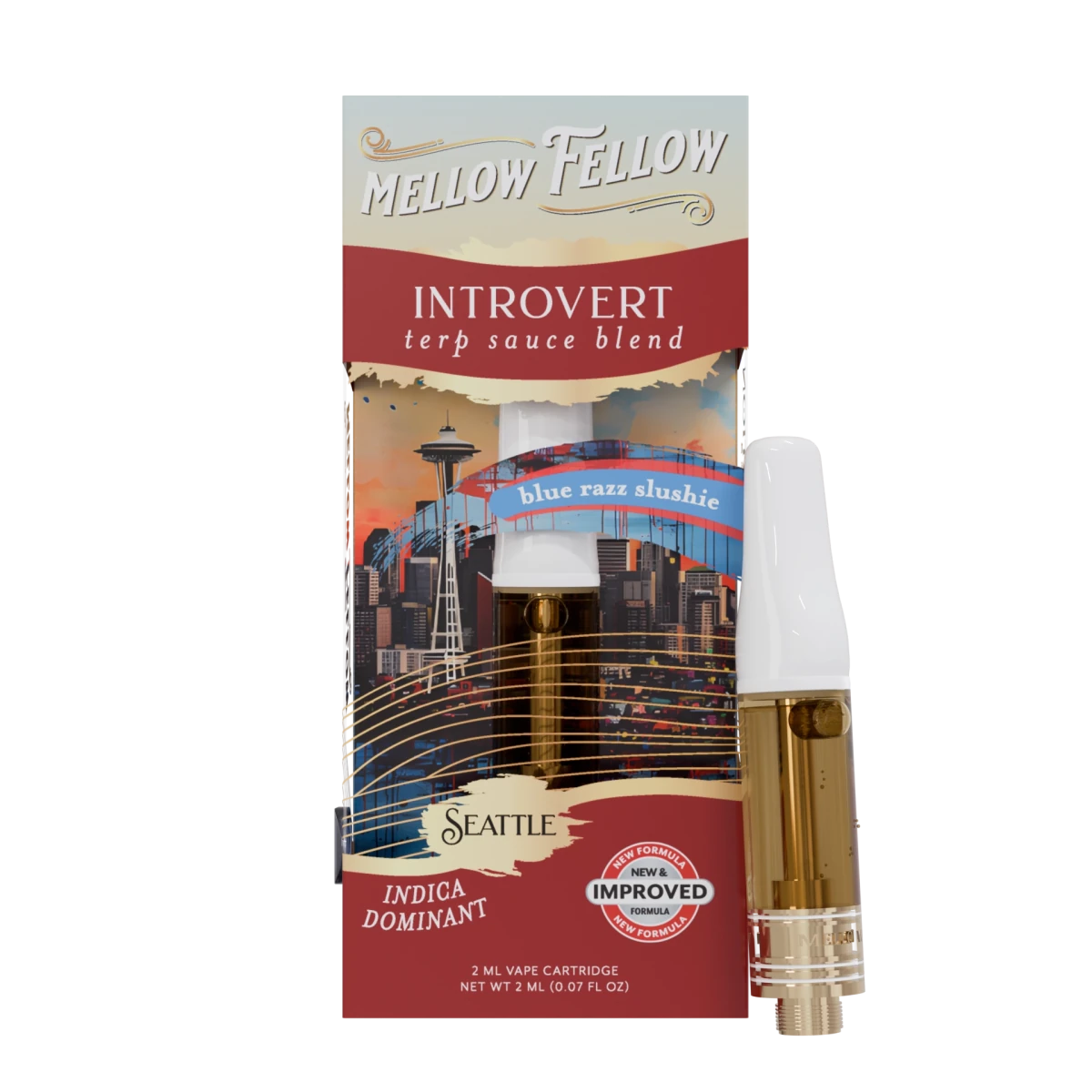 Introvert Blend - Terp Sauce 2ml Vape Cartridge - Blue Razz Slushie (Indica Dom)