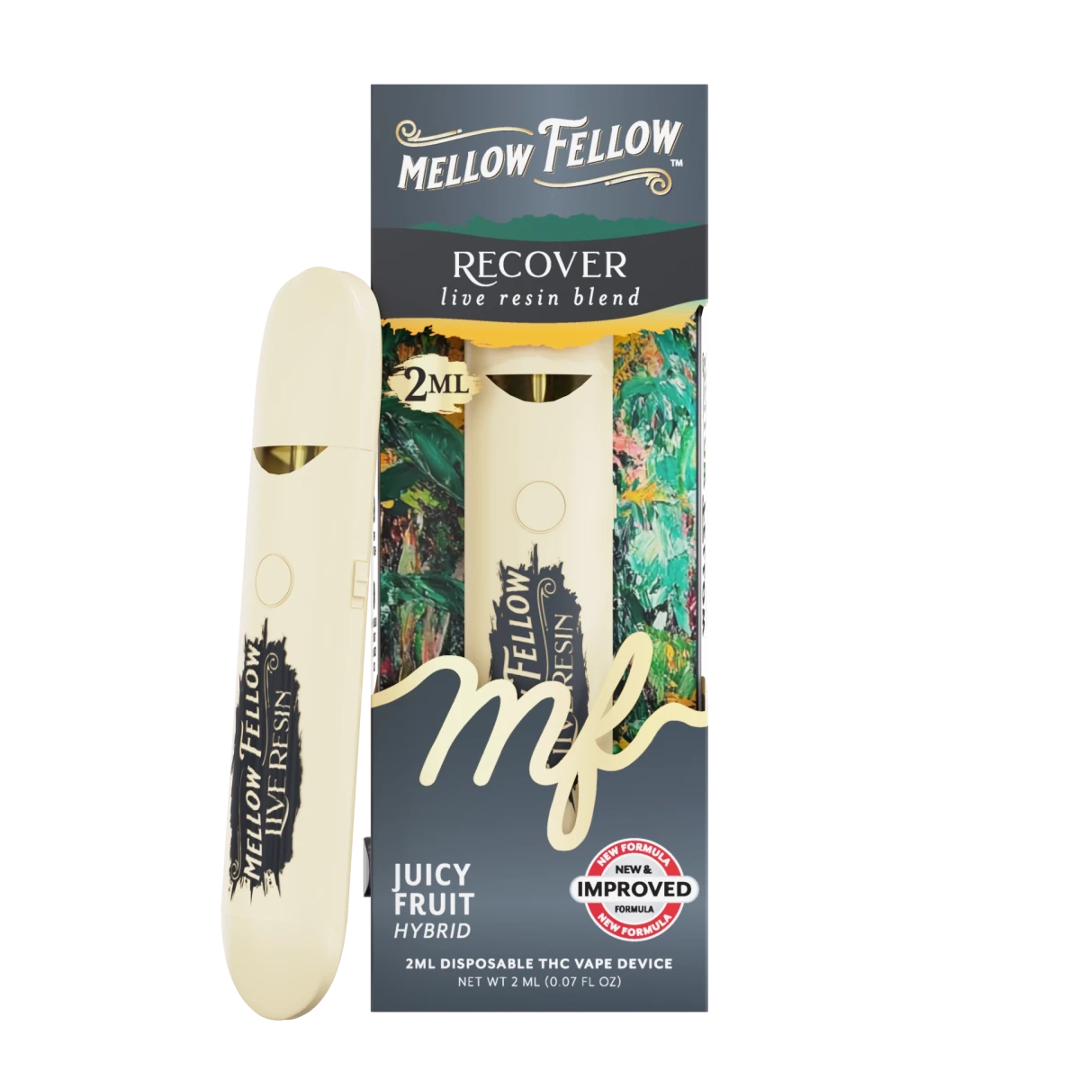 Recover Blend 2ml Live Resin Disposable Vape - Juicy Fruit (Hybrid)