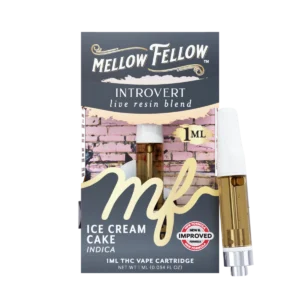 Introvert Blend 1ml Live Resin Vape Cartridge - Ice Cream Cake (Indica)