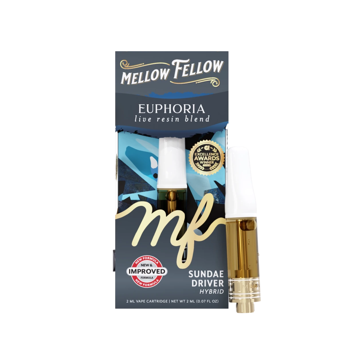 Euphoria Blend 2ml Live Resin Vape Cartridge - Sundae Driver (Hybrid)