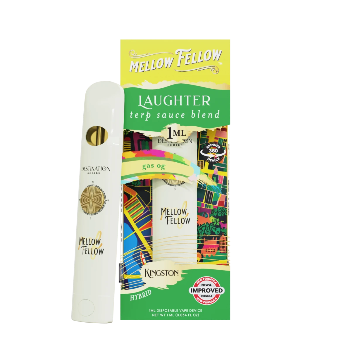 Laughter Blend - Terp Sauce 1ml Disposable Spinner Vape - Gas OG (Hybrid)